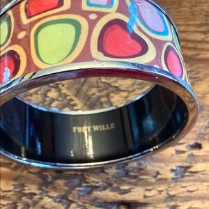 Frey Wille Colorful Heart Enamel Cuff Bracelet